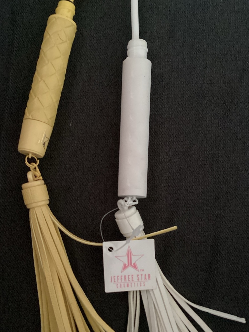 Jeffree Star Cosmetics Tassel Keychain in Yellow & White
